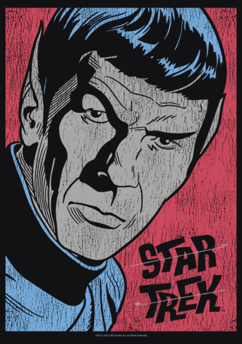 Men's Star Trek: The Animated Series Spock Comic Poster T-Shirt