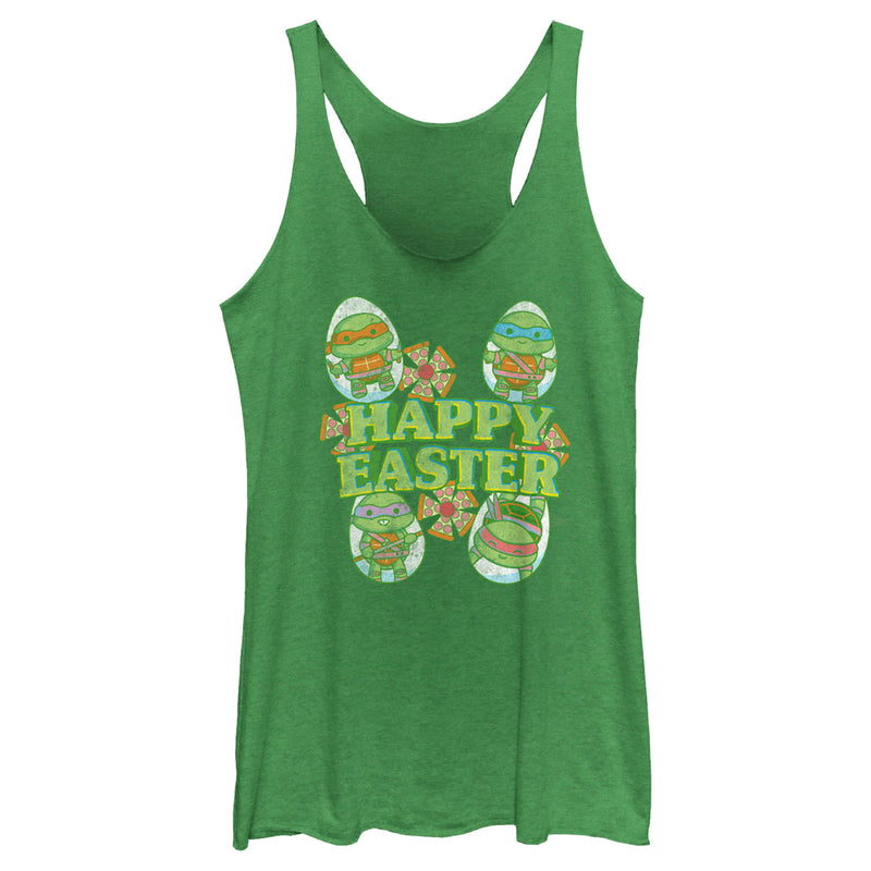 Women's Teenage Mutant Ninja Turtles Happy Easter Cute Best Friends Racerback Tank Top