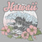 Junior's Lost Gods Hawaiian Waves and Flowers T-Shirt