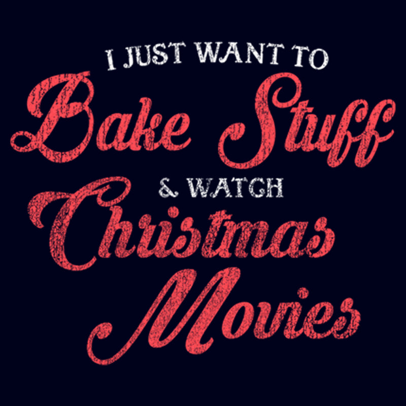 Men's Lost Gods Distressed Bake Stuff and Christmas Movies T-Shirt