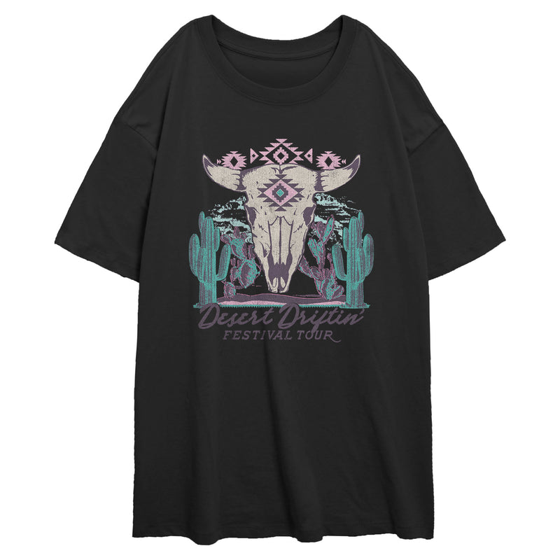 Junior's Lost Gods Desert Driftin' Festival Tour Tribal Print T-Shirt