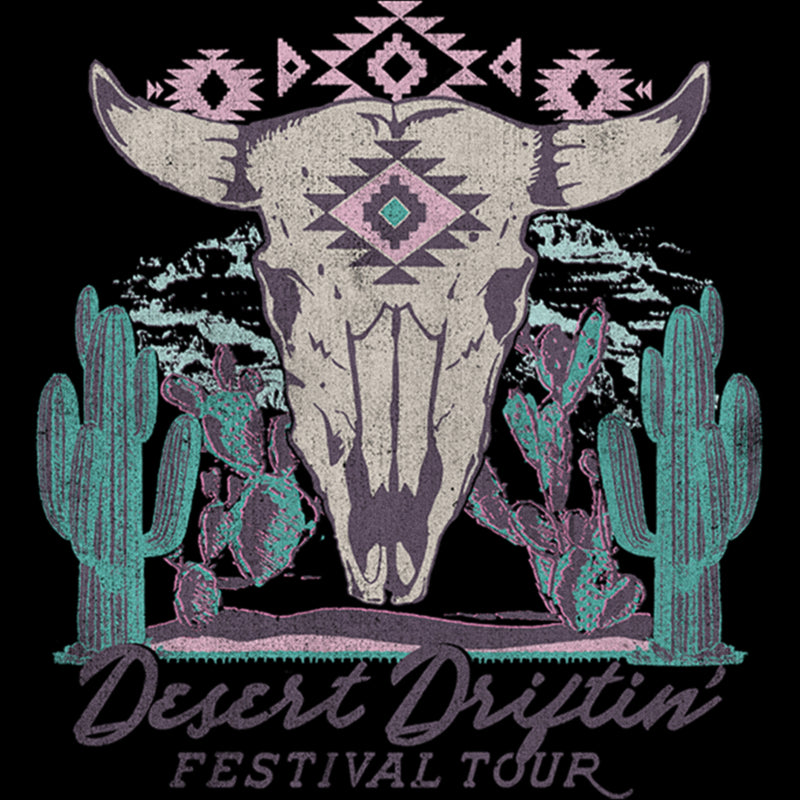 Junior's Lost Gods Desert Driftin' Festival Tour Tribal Print T-Shirt