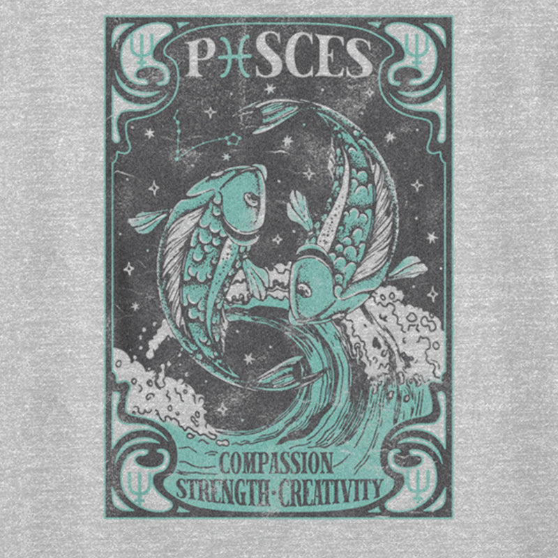 Women's Lost Gods Vintage Pisces Card T-Shirt