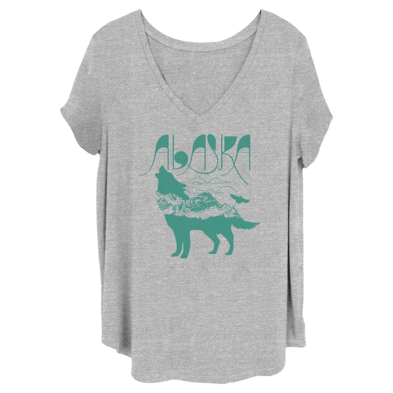 Women's Lost Gods Alaska Wolf Silhouette T-Shirt