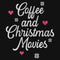 Girl's Lost Gods Coffee and Christmas Movies Distressed T-Shirt