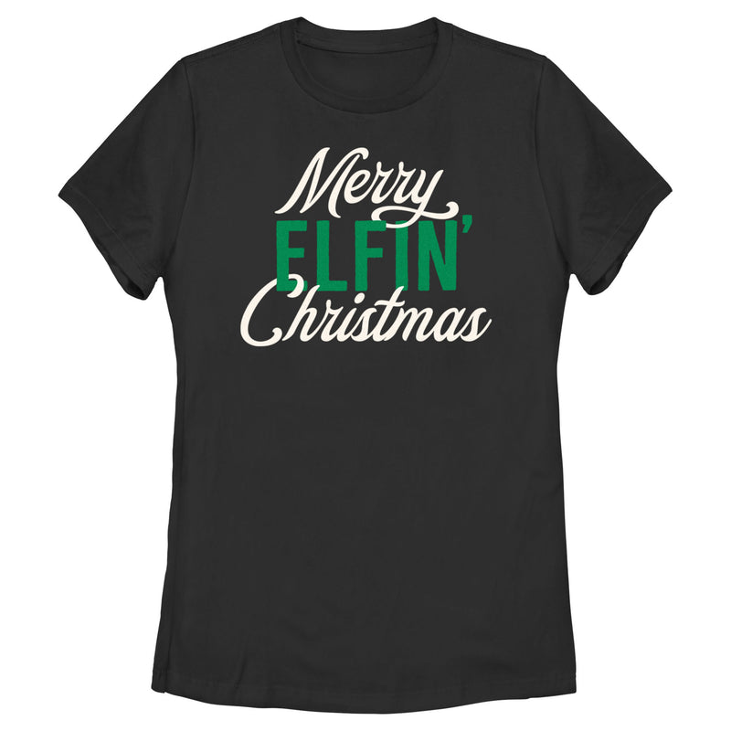 Women's Lost Gods Merry Elfin' Christmas T-Shirt