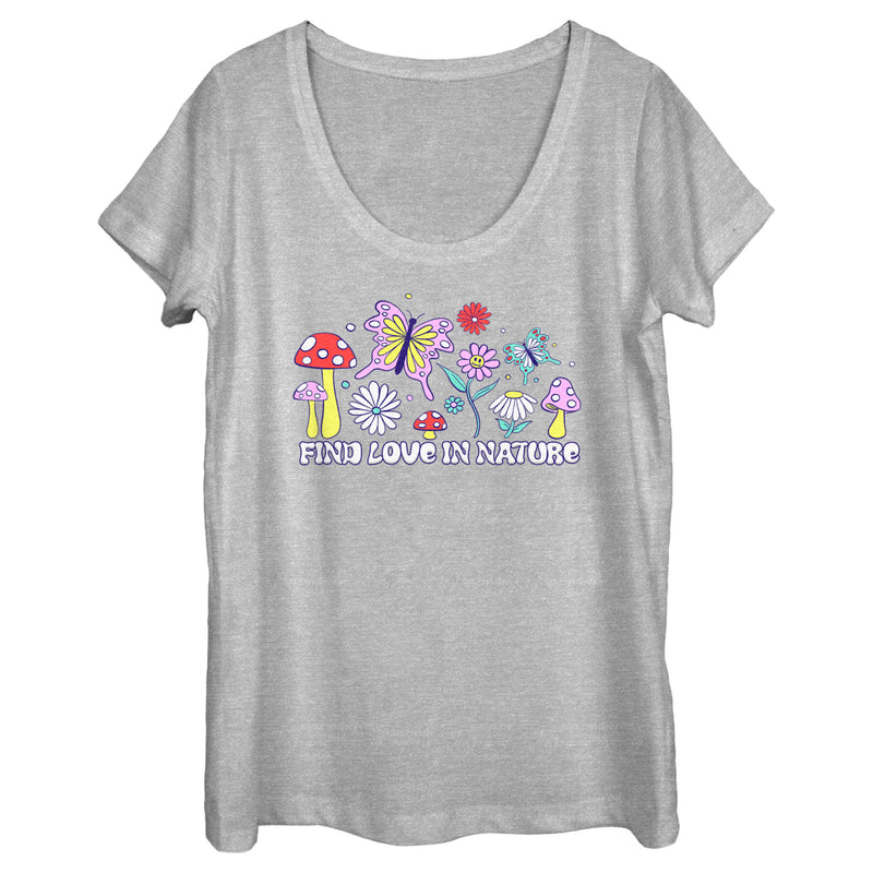 Women's Lost Gods Find Love in Nature Scoop Neck