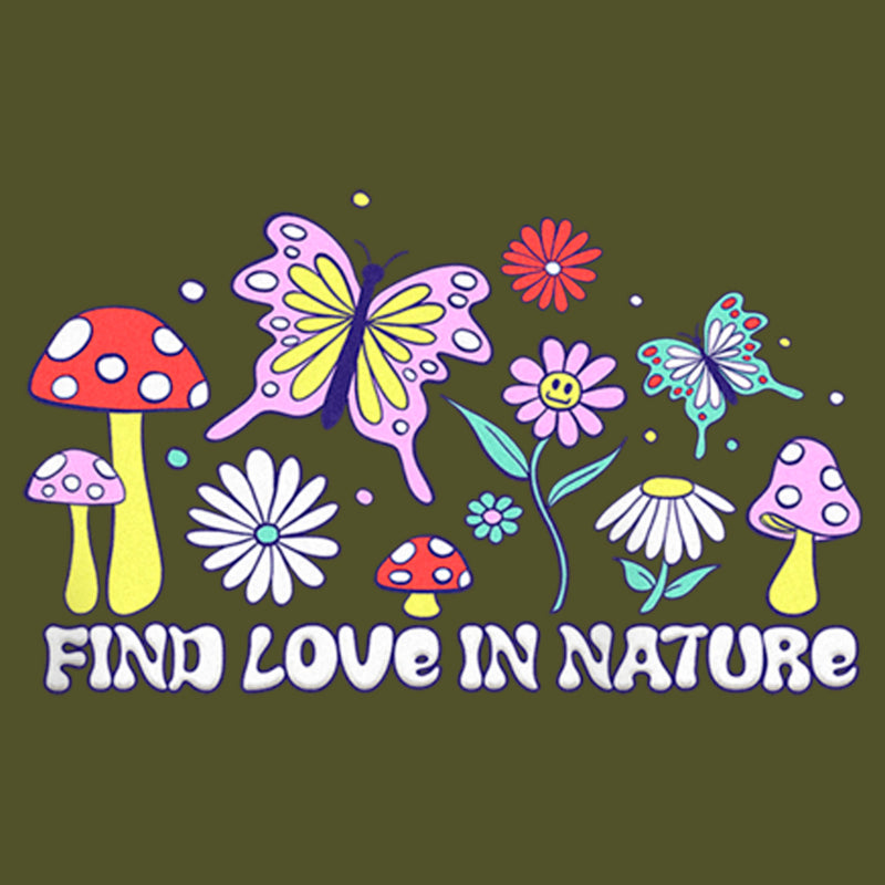 Junior's Lost Gods Find Love in Nature Racerback Tank Top