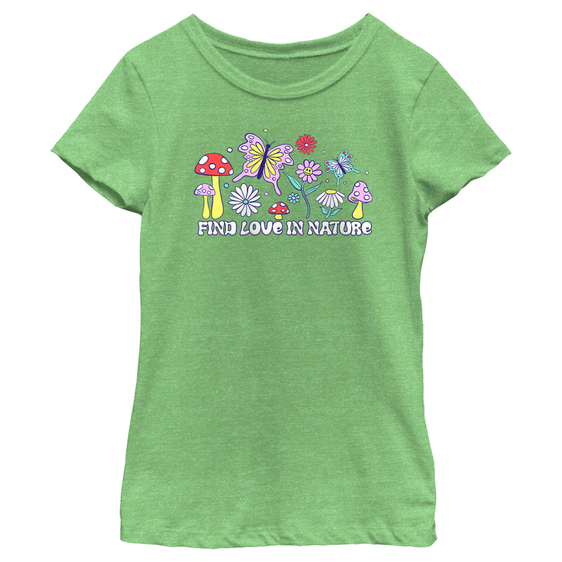 Girl's Lost Gods Find Love in Nature T-Shirt