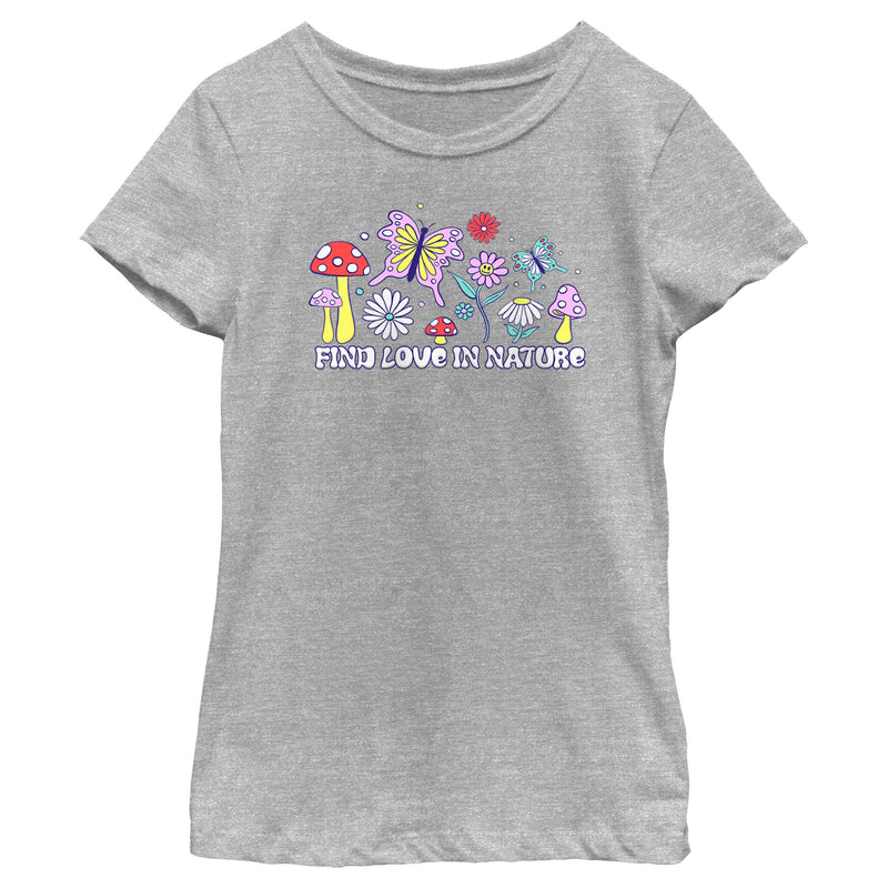 Girl's Lost Gods Find Love in Nature T-Shirt