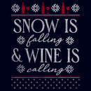Men's Lost Gods Snow Is Falling Wine Is Calling T-Shirt