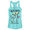 Junior's Lost Gods California Butterflies Racerback Tank Top