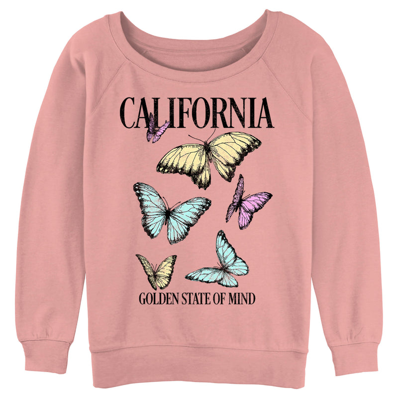 Junior's Lost Gods California Butterflies Sweatshirt