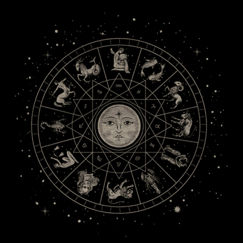 Junior's Lost Gods Celestial Astrological Wheel Sweatshirt