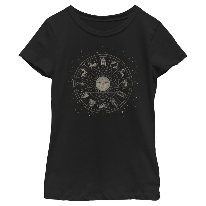 Girl's Lost Gods Celestial Astrological Wheel T-Shirt