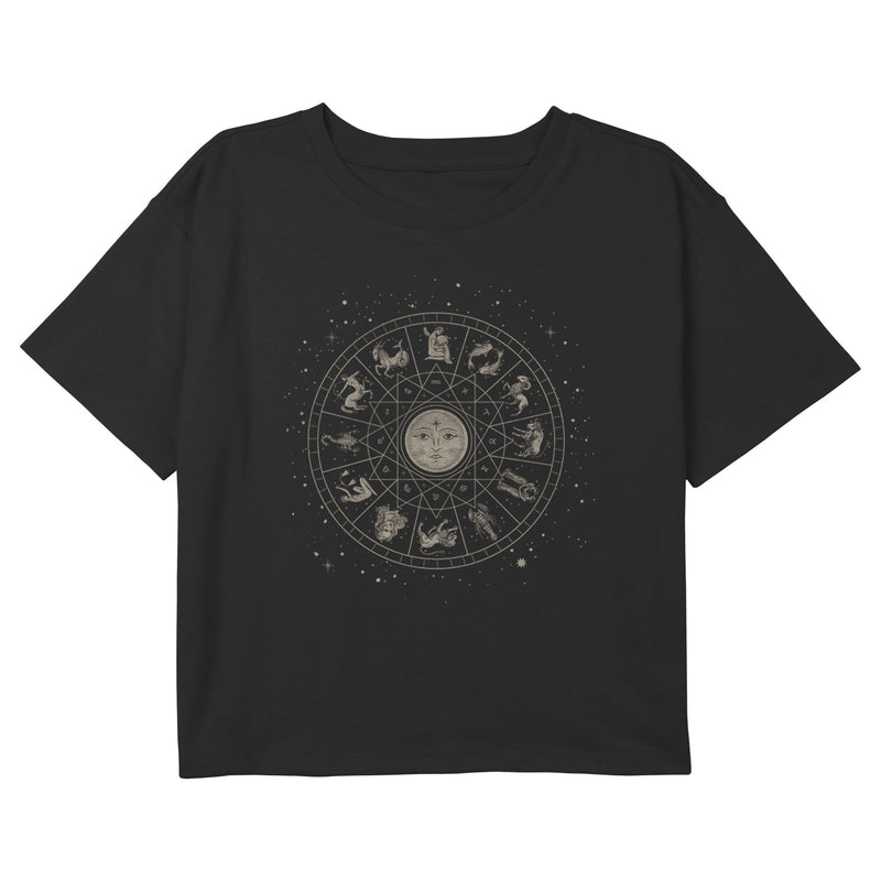 Girl's Lost Gods Celestial Astrological Wheel T-Shirt