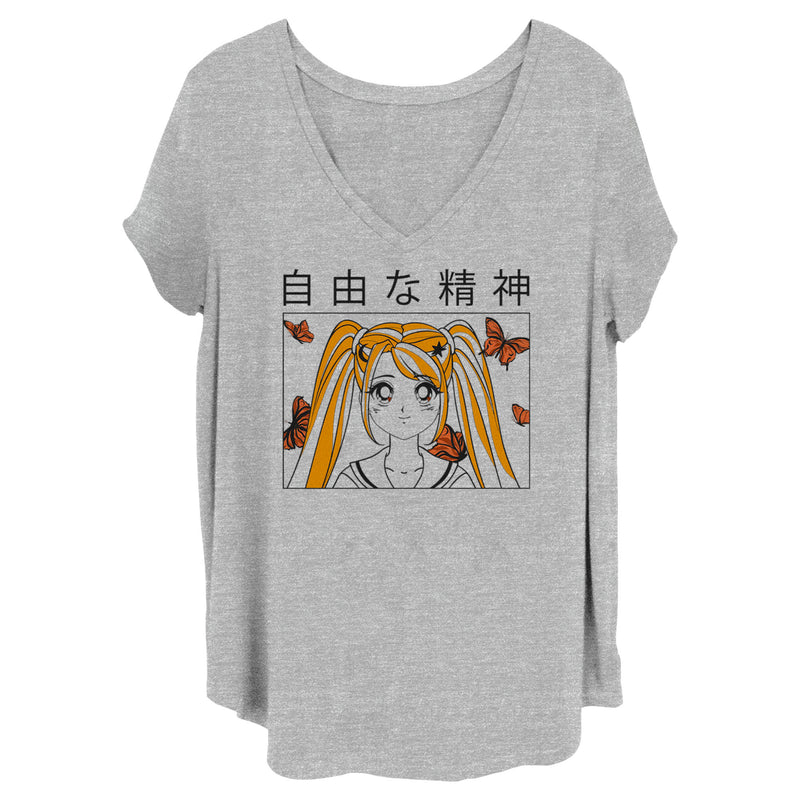 Junior's Lost Gods Butterfly Anime Girl T-Shirt