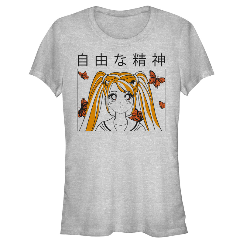 Junior's Lost Gods Butterfly Anime Girl T-Shirt