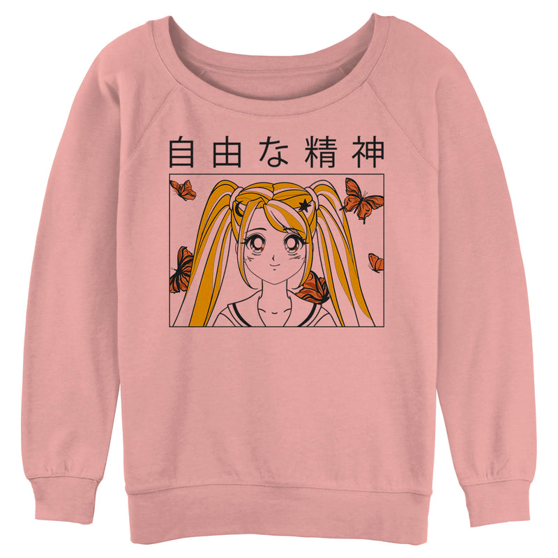 Junior's Lost Gods Butterfly Anime Girl Sweatshirt