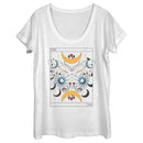 Women's Lost Gods Celestial Butterfly Tarot Scoop Neck