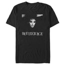 Men's Beetlejuice Black and White Lydia Portrait T-Shirt