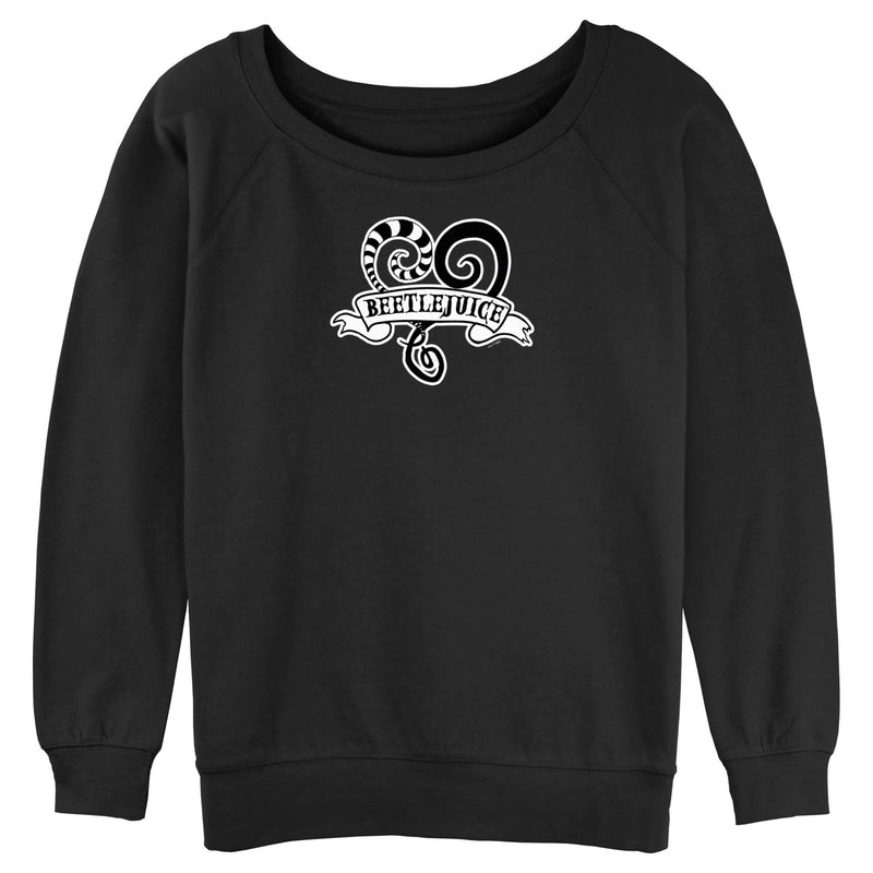 Junior's Beetlejuice Heart Logo Sweatshirt