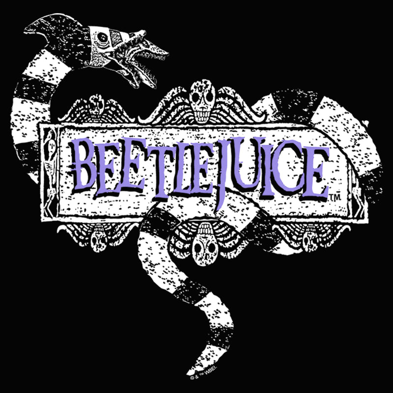 Junior's Beetlejuice Sandworm Logo Racerback Tank Top