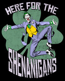 Women's Batman St. Patrick's Day Joker Here for the Shenanigans T-Shirt