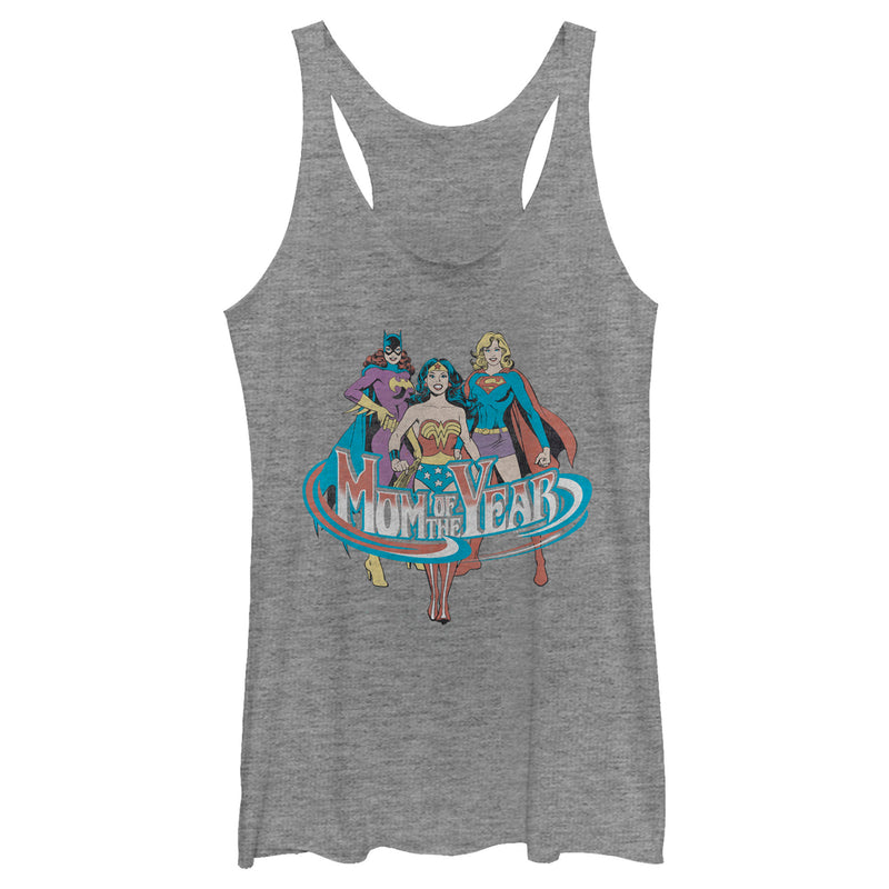 Women's Justice League Mom of the Year Racerback Tank Top