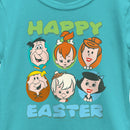 Girl's The Flintstones Happy Easter Family Portraits T-Shirt