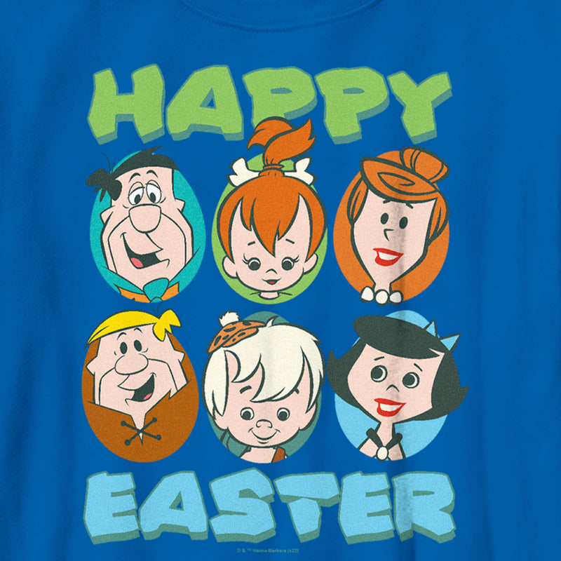 Boy's The Flintstones Happy Easter Family Portraits T-Shirt