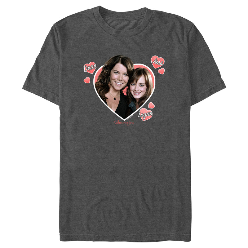 Men's Gilmore Girls Rory and Lorelai Photo Heart T-Shirt