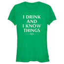 Junior's Game of Thrones St. Patrick's Day I Drink and I Know Things T-Shirt