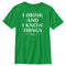 Boy's Game of Thrones St. Patrick's Day I Drink and I Know Things T-Shirt
