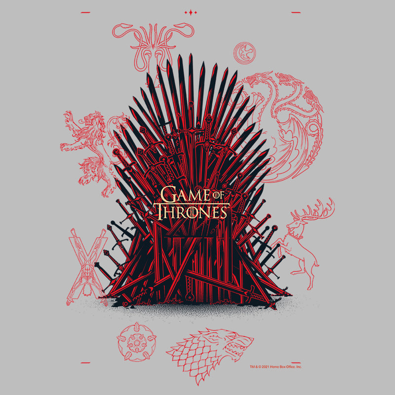 Women's Game of Thrones Red Iron Throne in Sigils T-Shirt