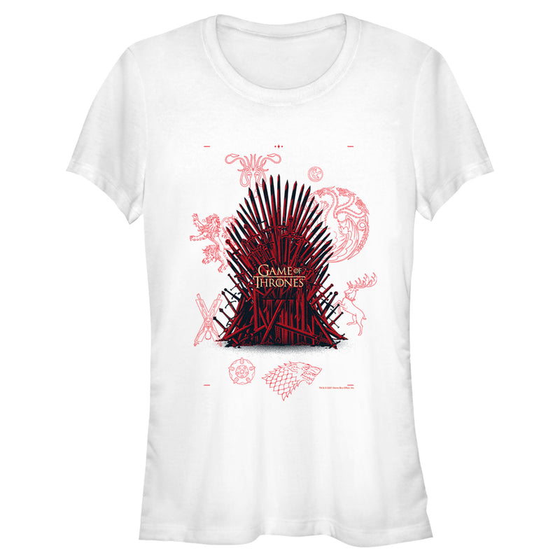 Junior's Game of Thrones Red Iron Throne in Sigils T-Shirt