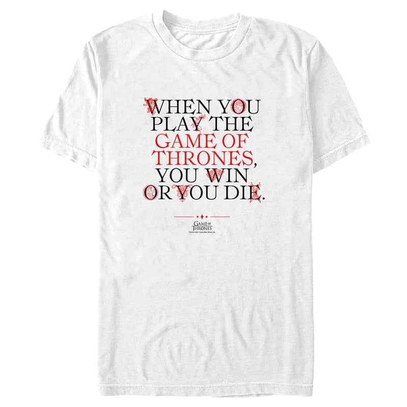 Men's Game of Thrones You Win or You Die in Sigils T-Shirt