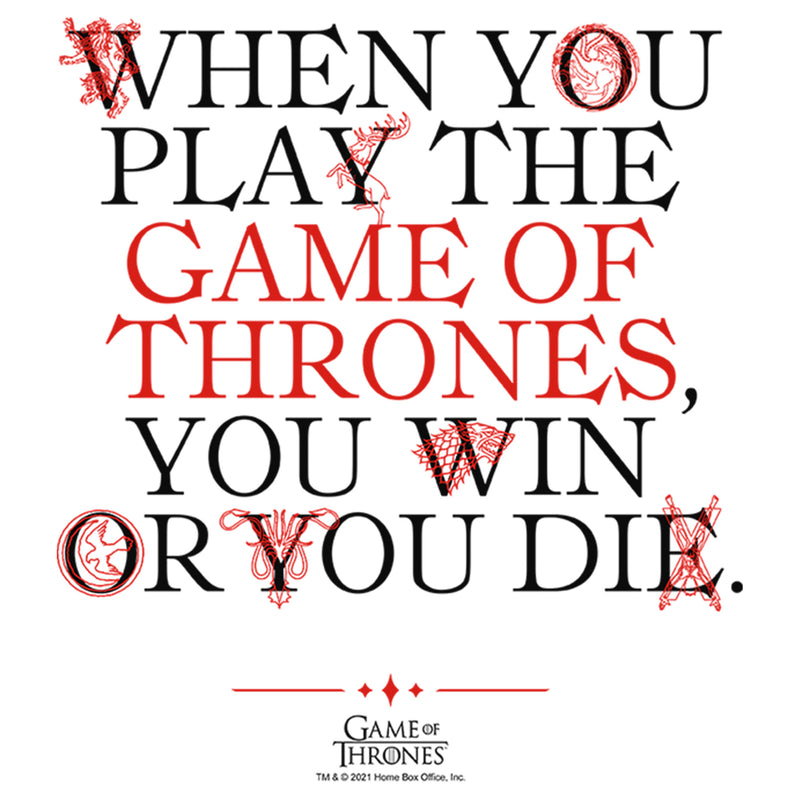 Junior's Game of Thrones You Win or You Die in Sigils T-Shirt