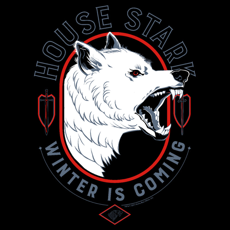Women's Game of Thrones House Stark White Wolf T-Shirt