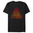 Men's Game of Thrones Red and Yellow Iron Throne T-Shirt