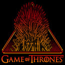 Men's Game of Thrones Red and Yellow Iron Throne T-Shirt