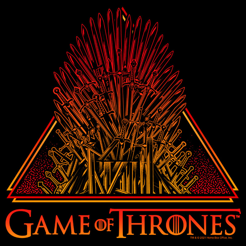 Men's Game of Thrones Red and Yellow Iron Throne T-Shirt