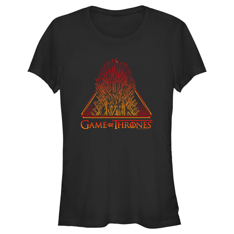 Junior's Game of Thrones Red and Yellow Iron Throne T-Shirt