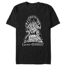 Men's Game of Thrones Black and White Iron Throne T-Shirt