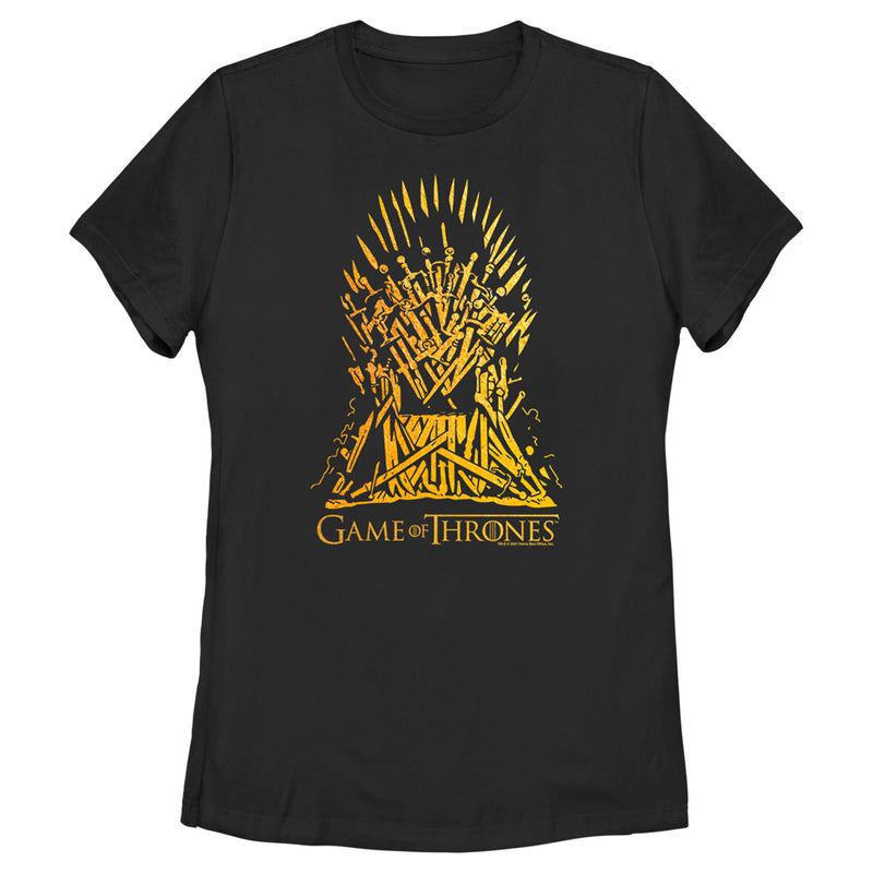 Women's Game of Thrones Yellow Iron Throne T-Shirt