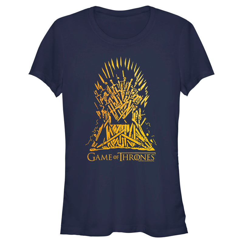 Junior's Game of Thrones Yellow Iron Throne T-Shirt