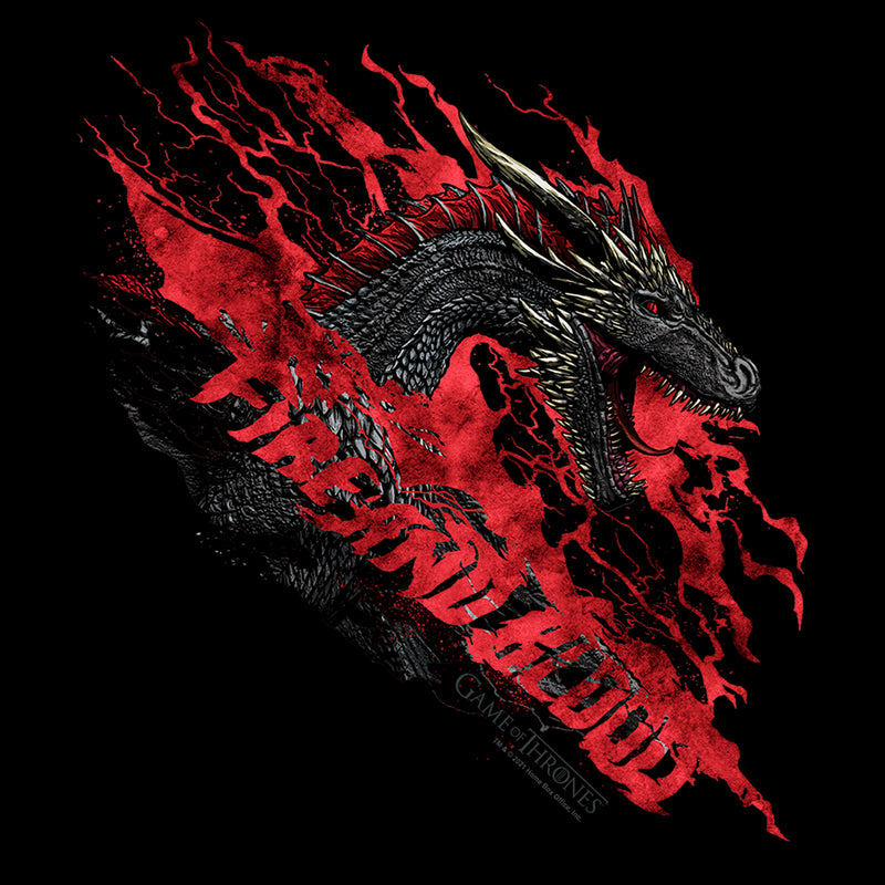 Junior's Game of Thrones Fire and Blood Dragon Red T-Shirt