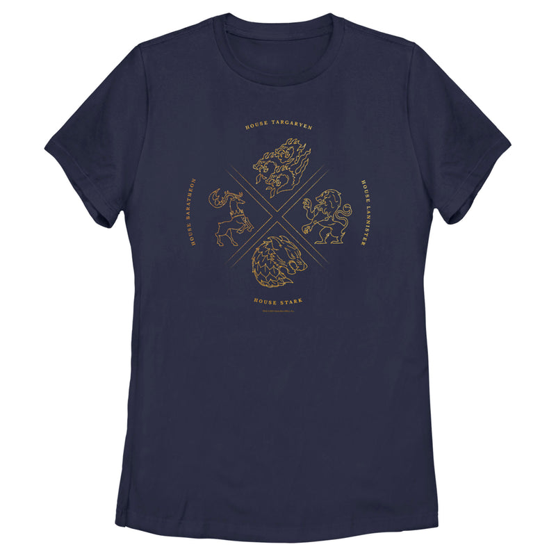 Women's Game of Thrones Four Houses Crests T-Shirt