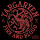 Junior's Game of Thrones Targaryen Fire and Blood College Logo T-Shirt