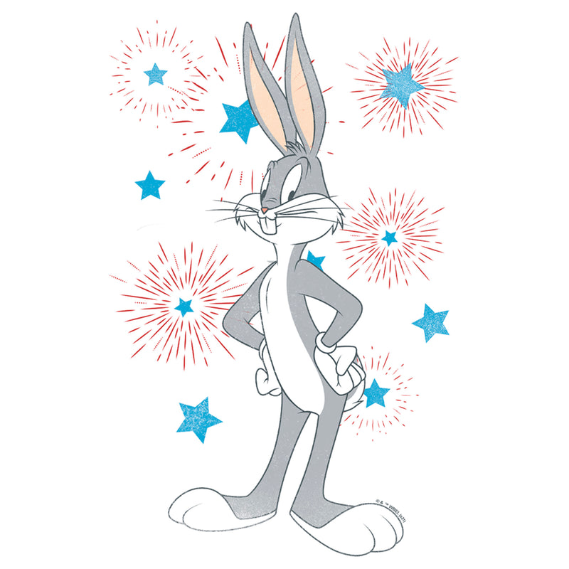 Men's Looney Tunes Bugs Bunny Stars and Fireworks T-Shirt